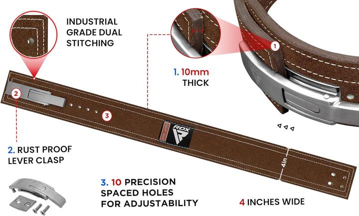 Actual product image Rdx Gewichthebergürtel mit Hebelschnallen