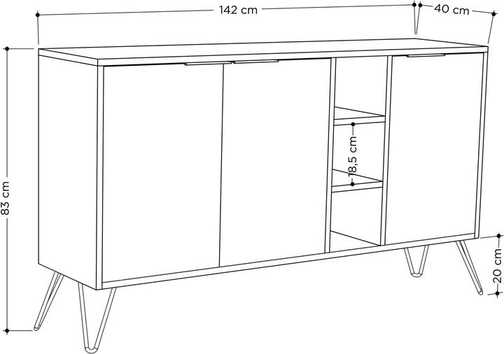 Image du produit Skye Decor Maxence (142 x 83 x 40 cm)