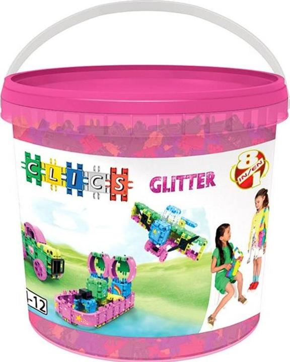 Clics Building Blocks - Glitzerbaukasten 8in1