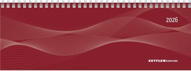 Immagine prodotto Tisch-Querkalender Profi rot 2025 - Büro-Planer 29,7x10,5 cm - Tisch-Kalender - 1 Woche 2 Seiten - (Copertina rigida, Tedesco)
