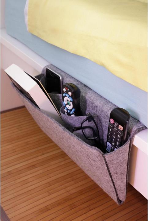 Actual product image Kikkerland Bedside Caddy Felt (3 x 25 x 43.5 cm)