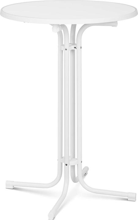 Royal Catering Stehtisch klappbar Bistrotisch Bistro Tisch Bartisch Gastro rund Ø 80 cm weiss (88 x 80 cm)