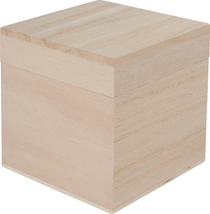 Image du produit VBS Boîte en bois "Cube", bois brut, environ 8 x 8 x 8 cm (8 x 8 x 8 cm)