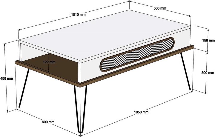 Image du produit Hanah Home Dustin (105 x 46 x 60 cm)