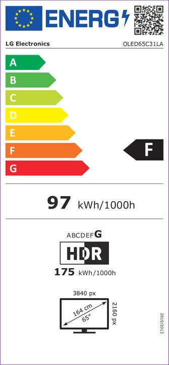 Energie-Label LG OLED65C31LA (65", C3, OLED, 4K, 2023)