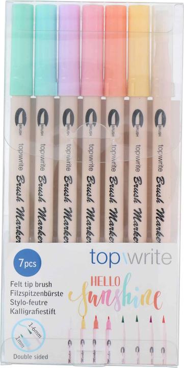 Produktbild Topwrite Felt Tip Brush Double Sided 7p (7 x)