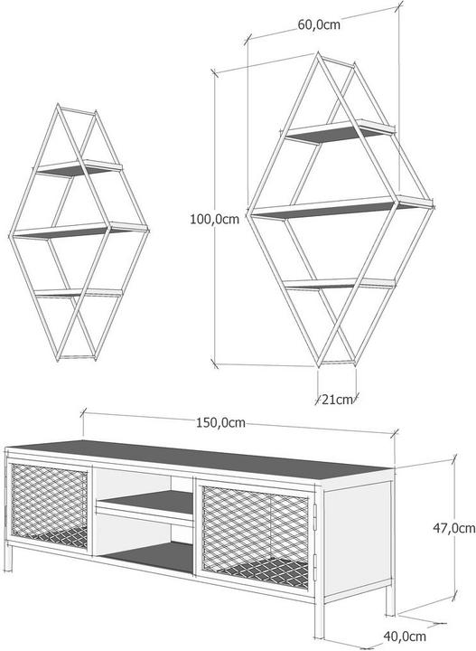 Produktbild Skye Decor Jaziel (60 x 100 x 21 cm)