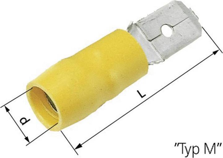 Produktbild Lapp Kabel Flachstecker Steckbreite: 6.3 mm Steckdicke: 0.8 mm 180 ° Teilisoliert Rot 63103010 100 St.