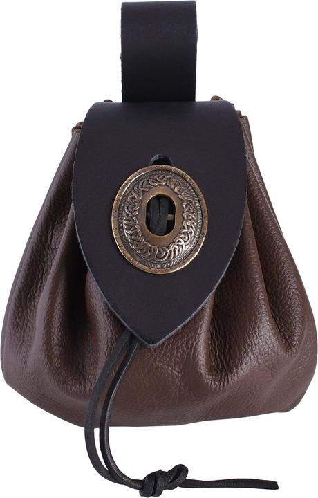 Immagine prodotto Battle Merchant Borsello medievale grande in pelle marrone scuro