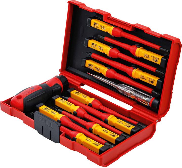 Productafbeelding BGS VDE-schroevendraaierset | met verwisselbare klingen | 13 stuks.
