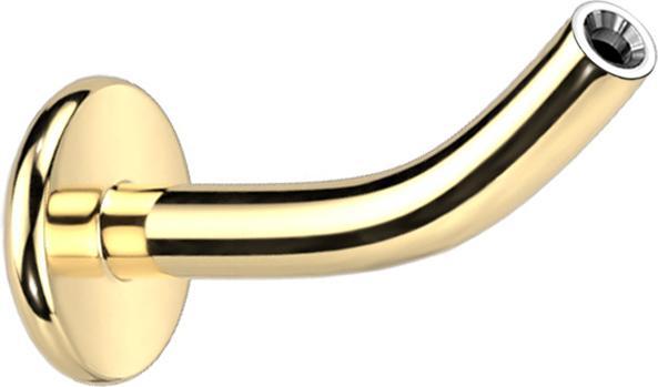 Produktbild Star Piercing Micro Threadless Labret-Stab Banane vergoldet (Titan G23, ohne Messing)
