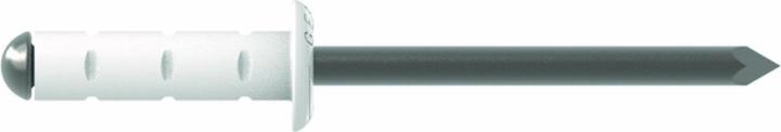 Produktbild Gesipa Poly Grip Mehrbereichsniete Flachrundkopf 4.0x17 Alu/Edelstahl RAL 9010