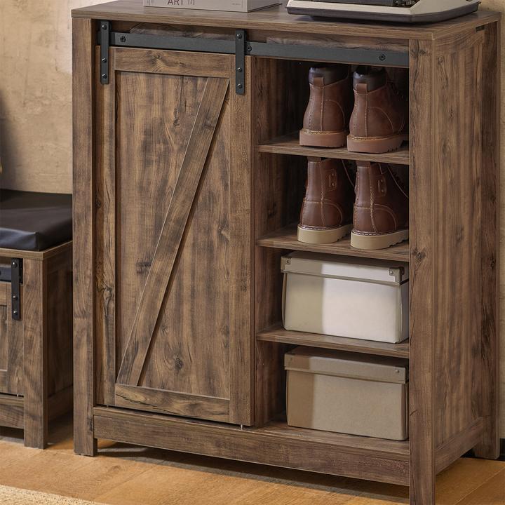 Produktbild SoBuy Sideboard mit Schiebetür (80 x 92 x 35 cm)