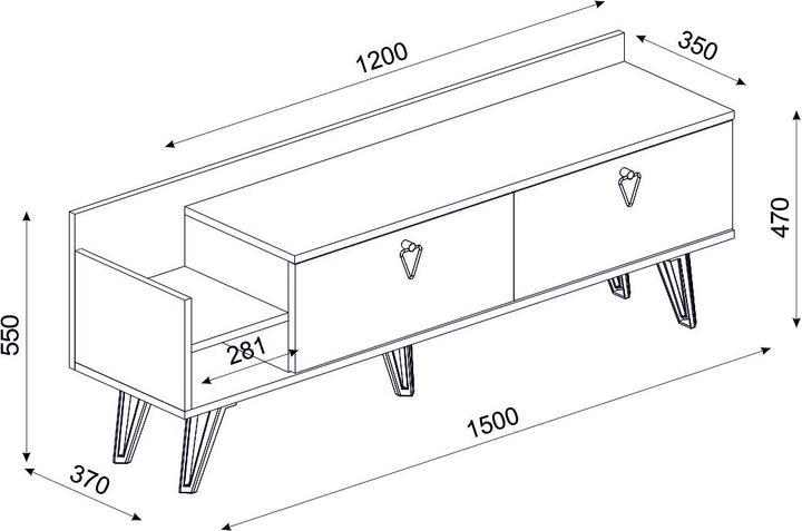 Immagine prodotto Kalune Design Kalel (120 x 35 x 55 cm)