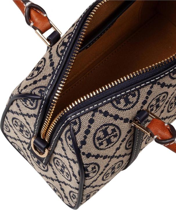 Actual product image Tory Burch monogram bucket in printed cotton monogram blue