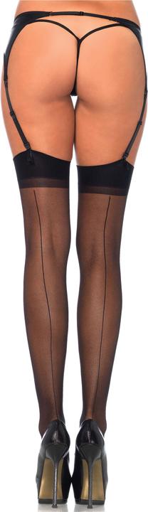 Image du produit Leg Avenue Bas jarretière avec couture (Taille unique)