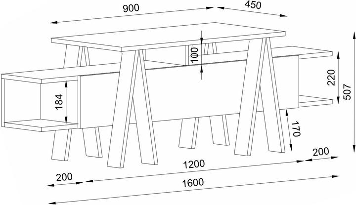 Immagine prodotto Hanah Home Bastien (160 x 50,7 x 45 cm)