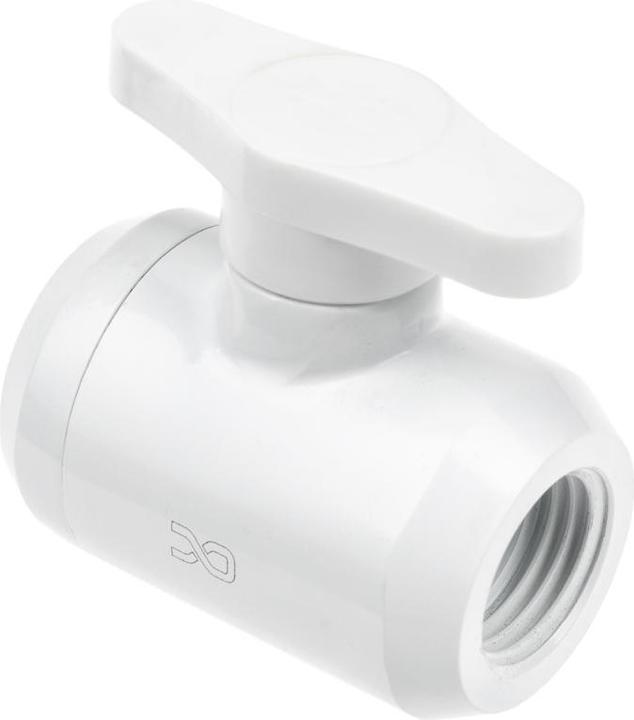 Actual product image Alphacool ANZ icicle 2-way ball valve G1/4 - White