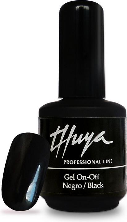 Thuya Gel-On-Off "Black" (Black, Gel-Effekt Nagellack)