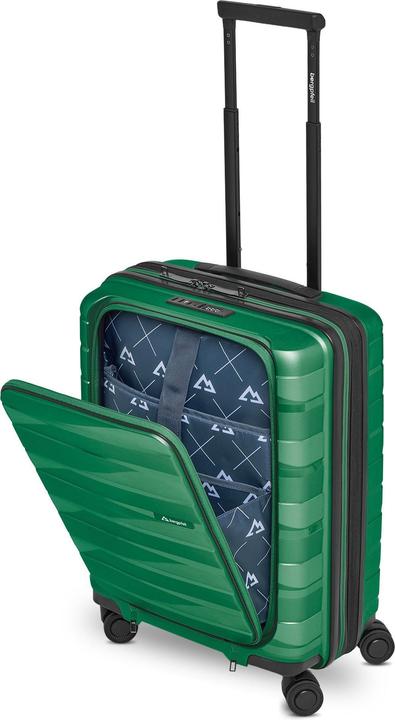 Actual product image Bergpfeil Travel 4 Rollen Kabinentrolley 55 cm Laptopfach mit Dehnfalte (46 l)