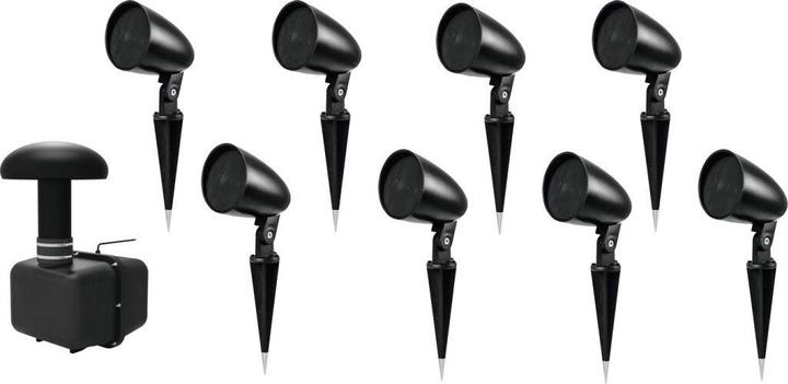 Image du produit Omnitronic Set GSUB-8 Subwoofer encastré dans le sol + 8x PS-2.5GS Enceintes de projection, noir (Actif)
