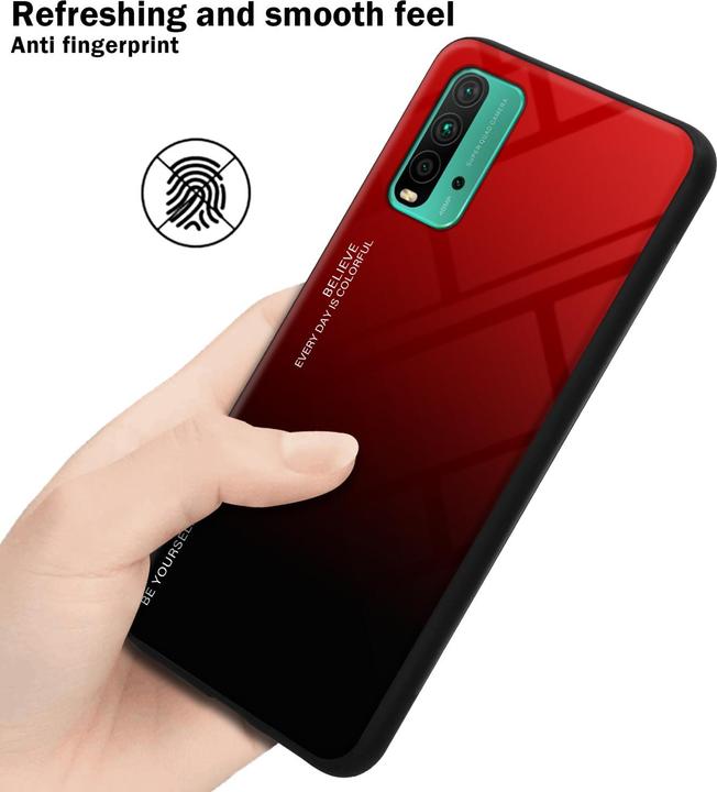 Productafbeelding Cadorabo TPU 2 Kleuren Glazen Hoesje (Xiaomi Poco M3, Xiaomi Redmi 9T)