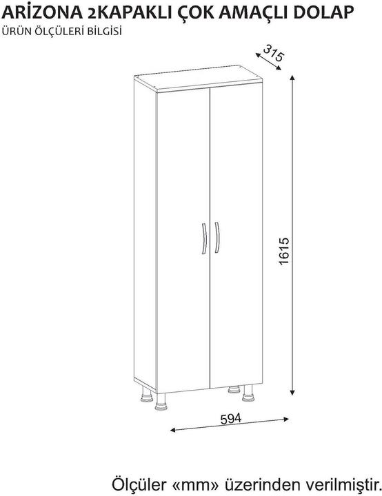Produktbild Kalune Design Kenneth (59.5 x 161.5 x 31.5 cm)