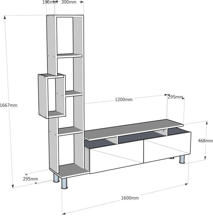Immagine prodotto Kalune Design Eliseo (160 x 29,5 x 47 cm)