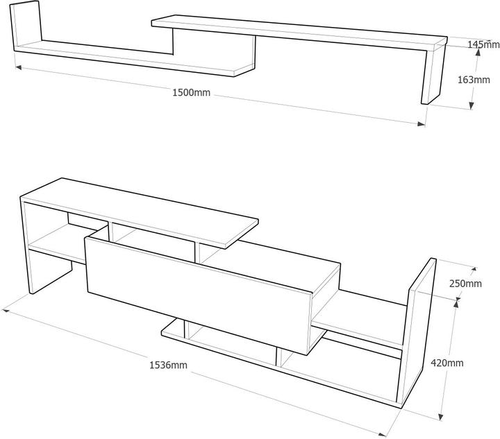 Produktbild Kalune Design Florian (150 x 25 x 42 cm)