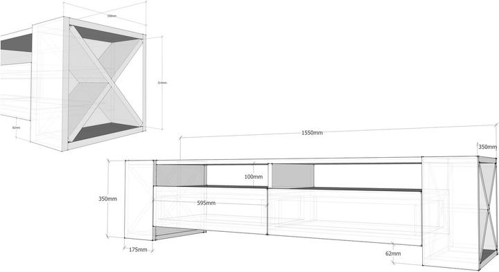Immagine prodotto Hanah Home Luciano (155 x 35 x 35 cm)