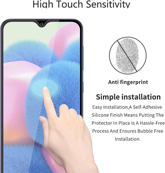 Produktbild Screenguard Samsung Galaxy A30s Full Screen Panzerglas Schutzfolie 2.5D 9H (1 Stück, Samsung Galaxy A30s)