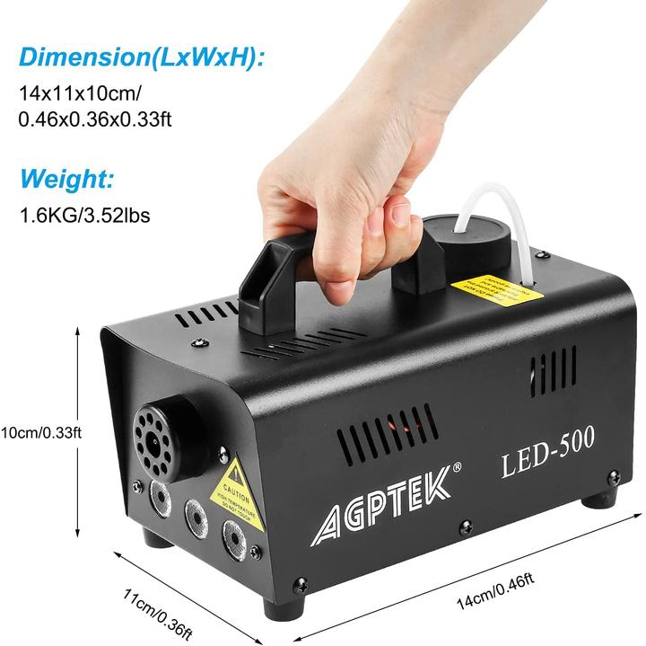 Immagine prodotto Agptek Macchina della nebbia 500W, portatile