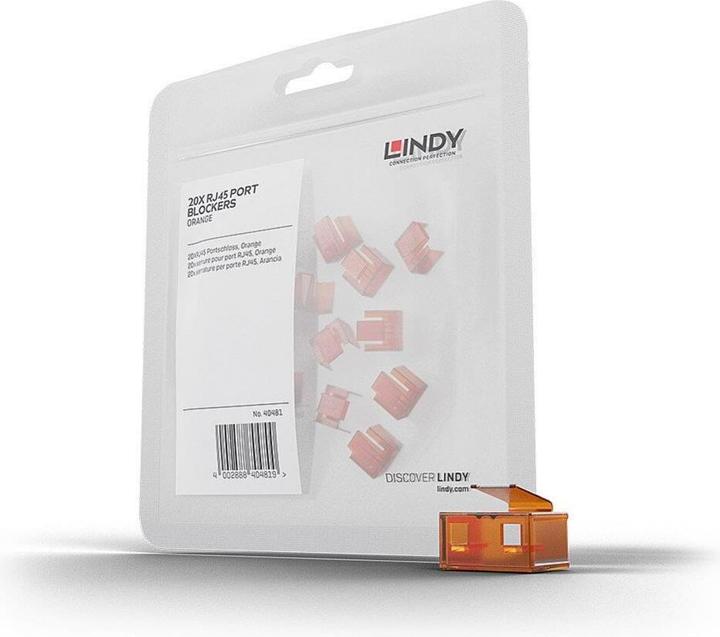 Image du produit Lindy Bloqueurs de port RJ45 x 20 Orange