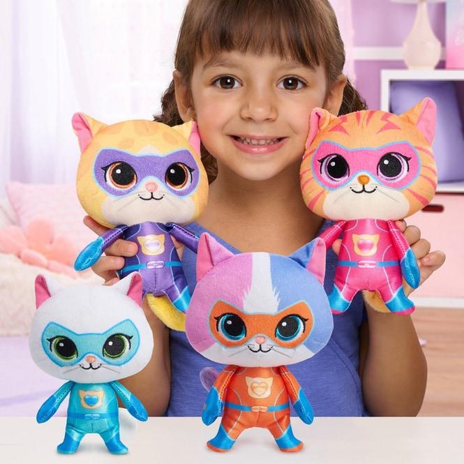 Actual product image Just Play Disney Junior SuperKitties 6.5-inch Small Plush Stuffed Animal, Bitsy, Kitten, Kids Toys f (20 cm)