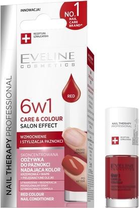Eveline Nail Therapy 6w1 Care & Colour skoncentrowana odżywka do paznokci Red 5ml