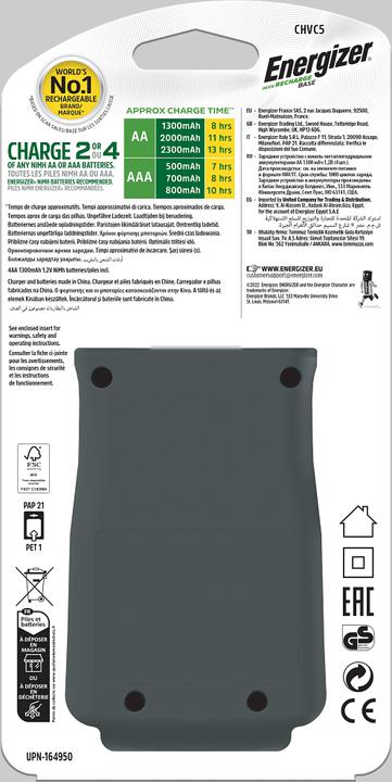 Immagine prodotto Energizer Base (1 pz., AAA, AA, 1300 mAh, Batteria + Caricabatterie)