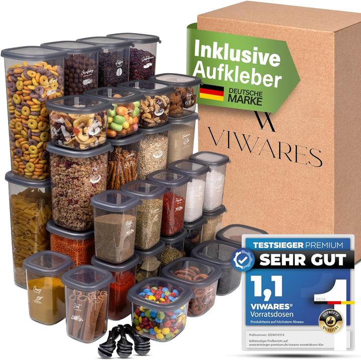 Viwares Vorratsdosen-Set (36 Stück) (1.75 l)