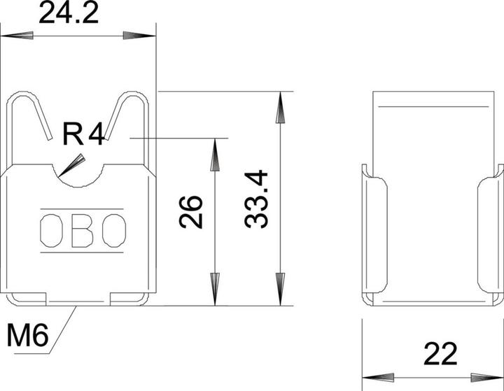 Immagine prodotto OBO Bettermann 20 pezzi Portacavi Vertr RD8mm 177 20 VA M8 / 6966