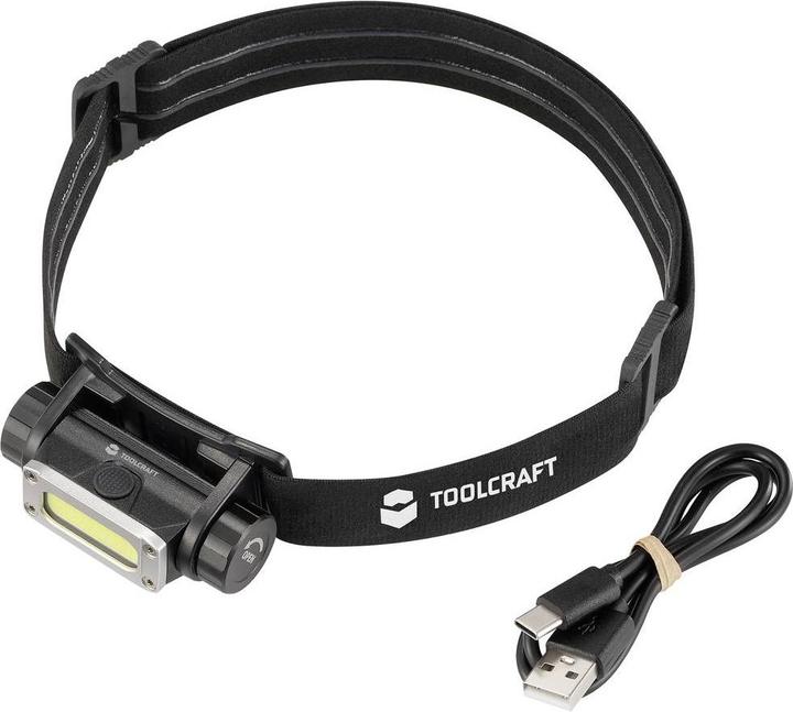 Image du produit Toolcraft TO-9469515 Lampe frontale à LED COB Accumulateurs Li-Ion 450 lm 13 h TO-9469515 (450 lm)