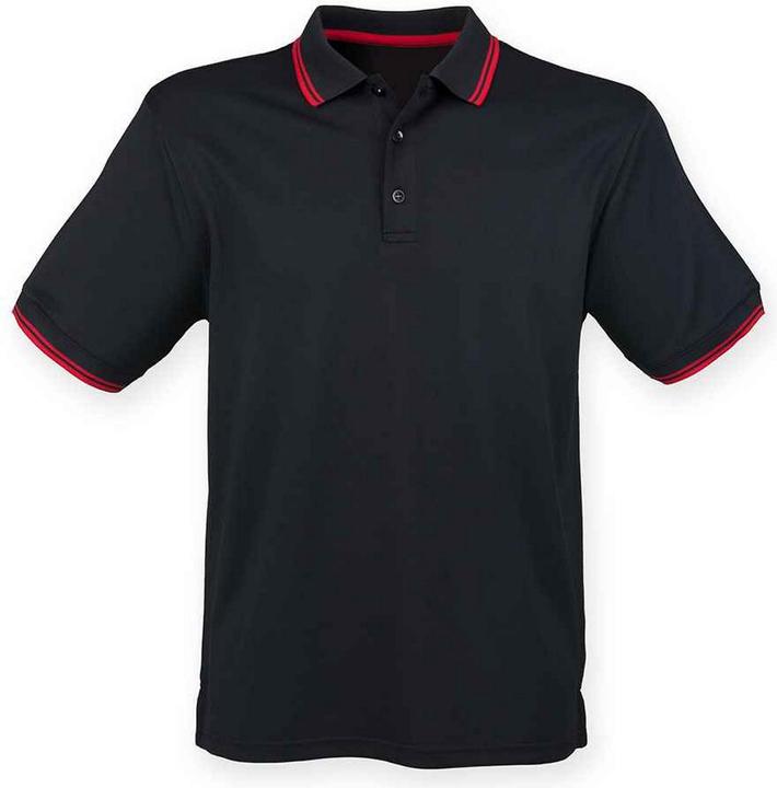 Henbury Poloshirt Mit kontrastfarbenen Streifen