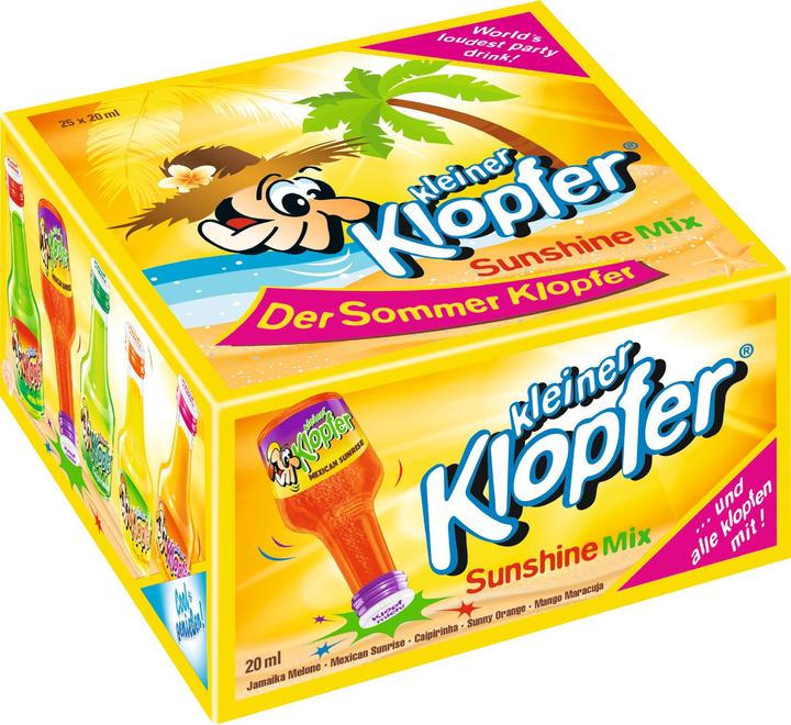 Actual product image Lasko Union Small KLOPFER SUNSHINE Mix Box 25 x 20 cl / 16 % Italy (25 x 2 cl)