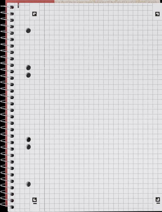 Actual product image Oxford RECYCLING - college notepad squared (A5+, Checked, Soft cover)