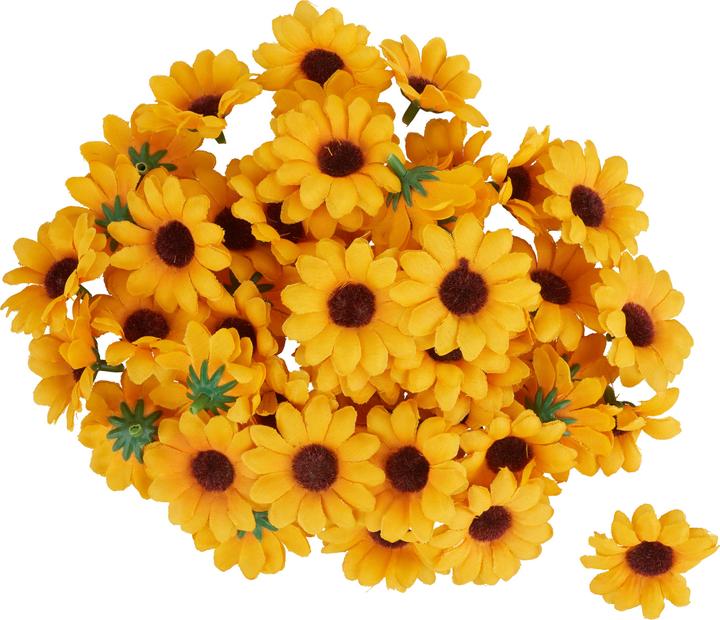 VBS Mini Sonnenblumen Blüte, ca. Ø 4 cm, 50 Stück