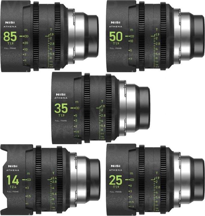 Actual product image Nisi ATHENA Prime Kit (14mm / 25mm / 35mm / 50mm / 85mm) PL Mount (Arri) (novelty) (full size)