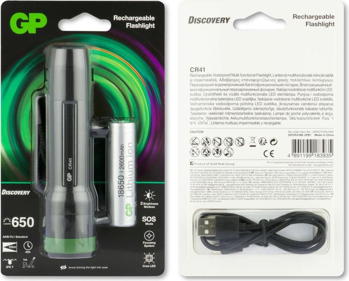 Actual product image GP Batteries Torch CR41 incl. 1x 18650 Li-Ion battery