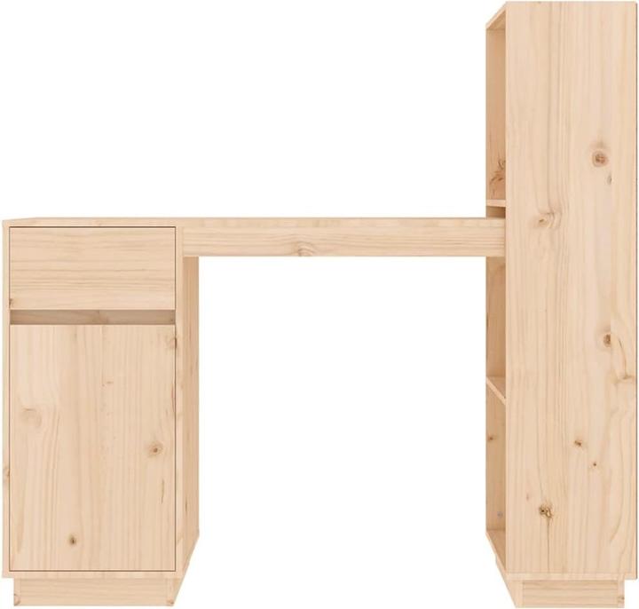 Produktbild VidaXL Schreibtisch 110x53x117cm Massivholz Kiefer Computertisch Bürotisch