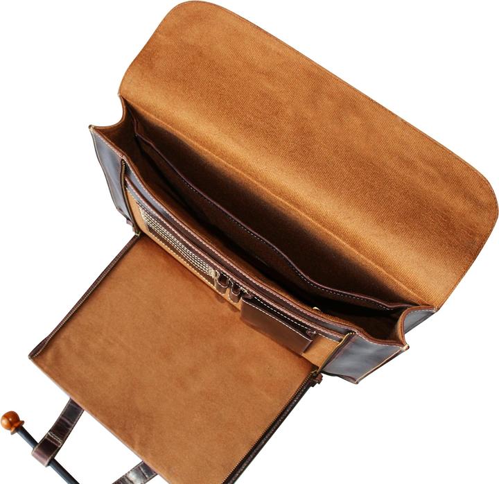 Produktbild Only-Bags.Store Echtes Leder Aktentasche, Laptop Tasche, Portfolio Büro Umhängetasche, Weihnachtsgeschenk (14")