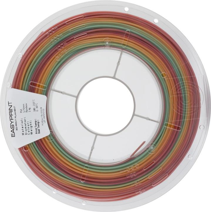Image du produit Prima Creator EasyPrint PLA - 1.75mm - 1 kg - Rainbow (PLA, 1.75 mm, 1000 g, Multicolore)