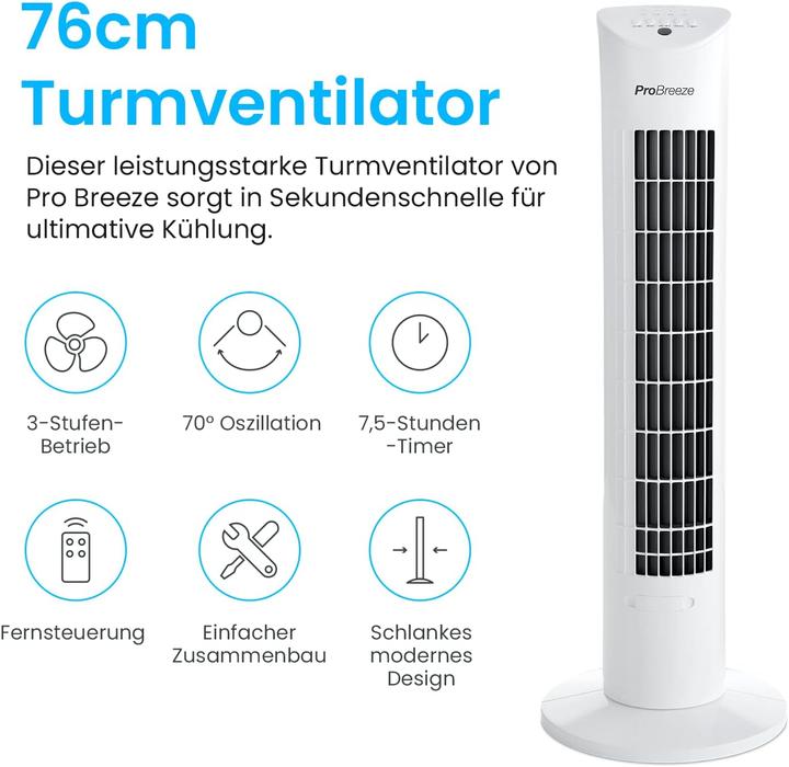 Actual product image Breeze Tower Fan White (54 dB)