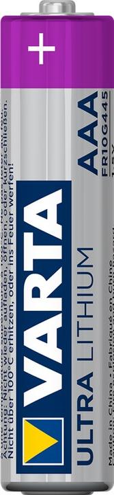 Immagine prodotto Varta Lithium Batterie AAA, Micro, FR03, 6103, Ultra Lithium, 1,5V (2 pz., AAA, 1100 mAh)